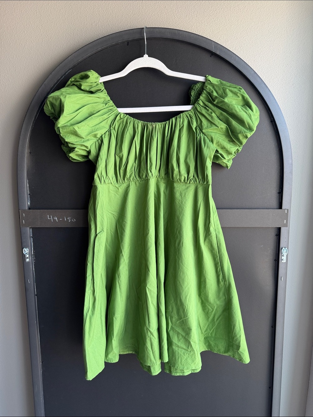 Green mini dress